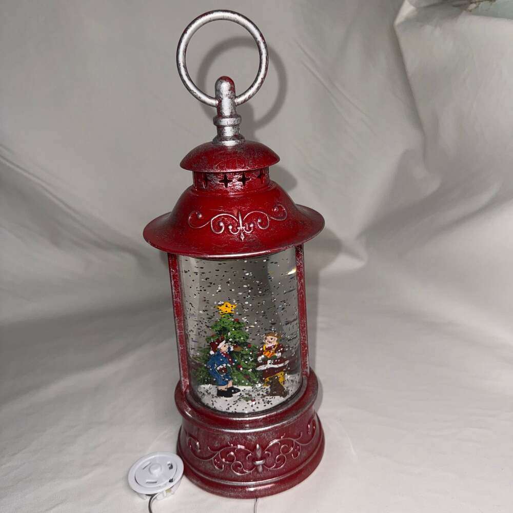 Disney Holiday Lantern with Lights Snow Globe